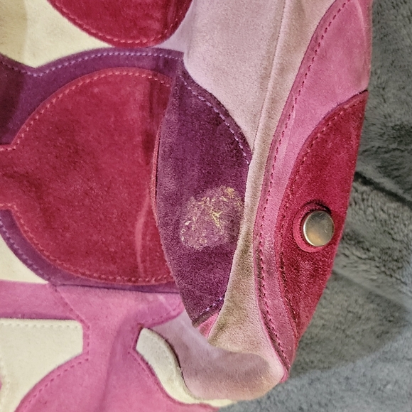 Rare Coach Suede Handbag - Picture 7 of 8